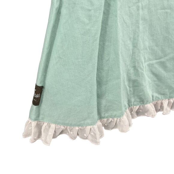Matilda Jane Serendipity Top Girls Mint Green Sleeveless Ruffle Hem Size 8 - Picture 6 of 6